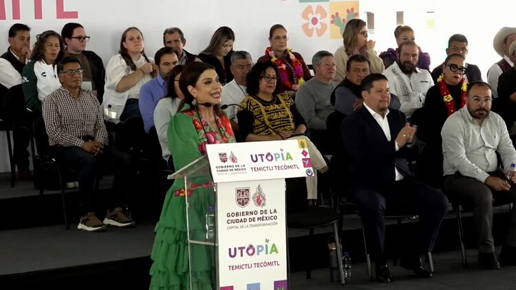 Clara Brugada inauguró la Utopía Temictli Tecómitl en San Antonio Tecómitl, alcaldía Milpa Alta, con instalaciones deportivas, culturales y de atención médica.
