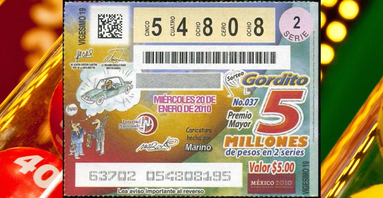 Cachito de la Loteria Nacional del 2010