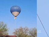 Globo se desplomó en zona turística de Teotihuacán, Estado de México.