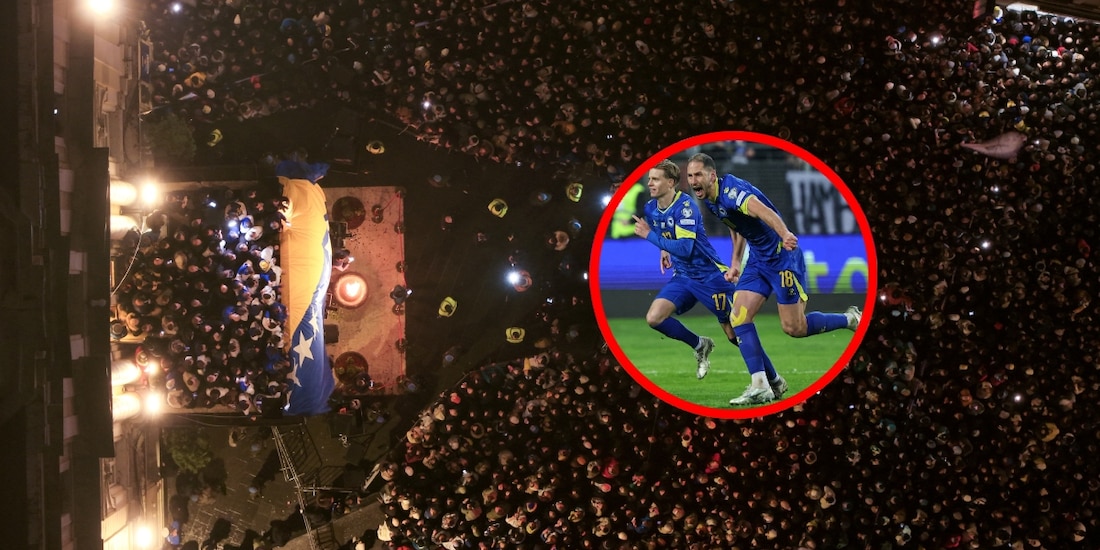 Los aficionados festejaron por todo lo alto la clasificación de Bosnia y Herzegovina al Mundial 2026.