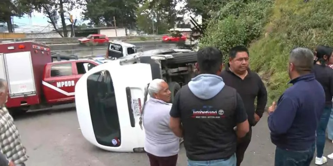 El percance se registró la tarde este jueves.