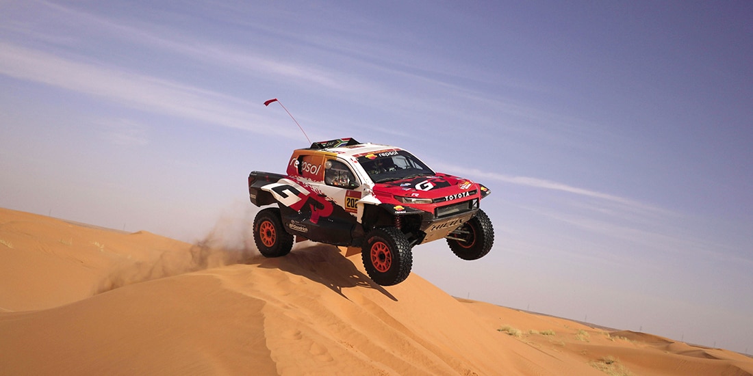 El piloto de rallys, Henk Lategan, en uno de los eventos el fin de semana en que lucía como favorito.