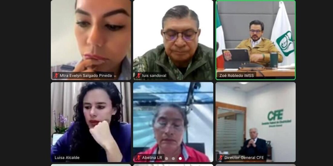 Reunión de Gobernadora con titulares de dependencias sobre el Plan de Reconstrucción.