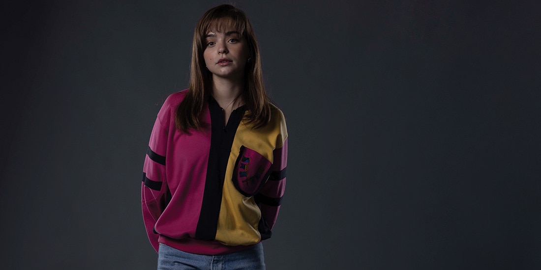 LA ACTRIZ caracterizada como
Sasha Sokol en Timbiriche, la serie.
