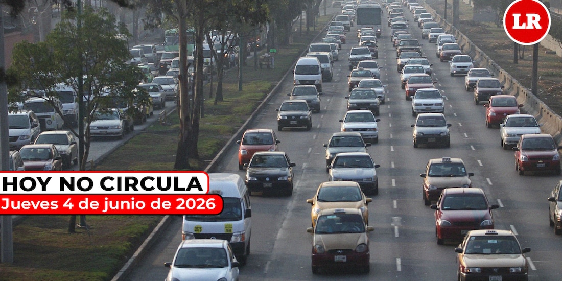 Consulta las restricciones del Hoy No Circula para este jueves 4 de junio de 2026 en la Zona Metropolitana del Valle de México.