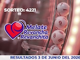 Resultados del sorteo 4221 del Melate, Revancha y Revanchita de este 3 de junio del 2026.