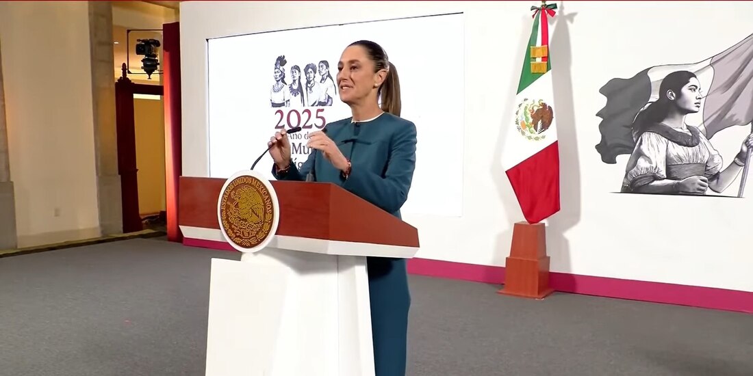Claudia Sheinbaum, Presidenta de México, este lunes en Palacio Nacional.