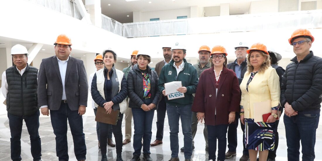 La gobernadora Delfina Gómez, ayer, en Ecatepec de Morelos.