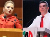La senadora priista Claudia Anaya (izq.) demanda la renuncia del dirigente nacional de su partido, Alejandro Moreno (der.)..