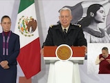 La Presidenta de México y el Secretario de la Defensa Nacional.