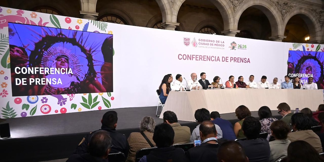 Autoridades de la Ciudad de México, en conferencia de prensa este 30 de marzo de 2026.
