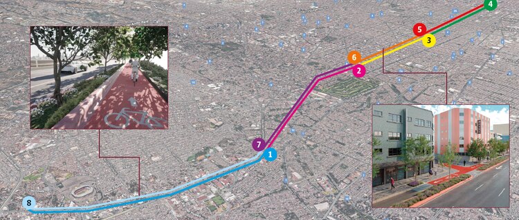 El 30 de junio, la Secretaría de Obras y Servicios lanzó las licitaciones para la construcción de los ocho tramos que tendrá la ciclovía Gran Tenochtitlán, la cual recorrerá los siguientes puntos: