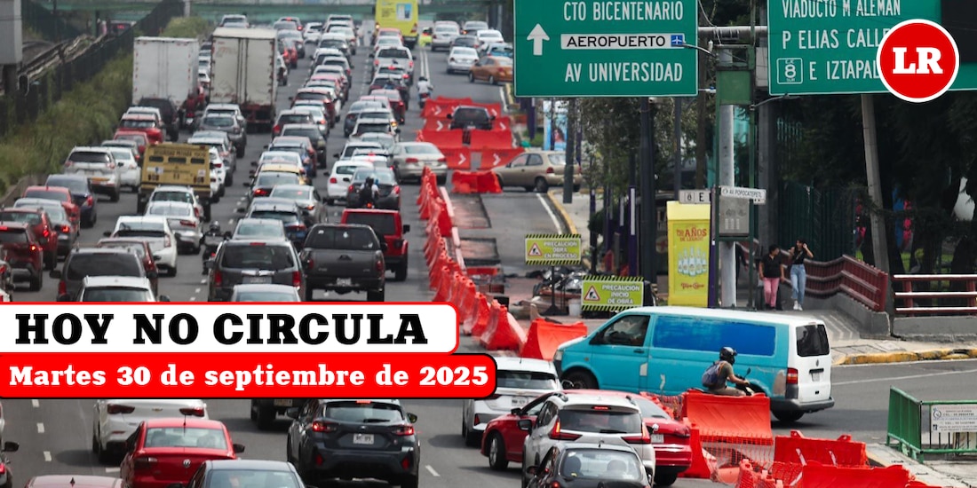Este quinto martes de septiembre aplica el Hoy No Circula en la Ciudad de México y en su zona conurbada.