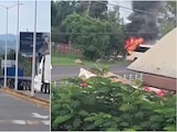 Bloqueos carreteros en Michoacán, el 1 de agosto de 2026.