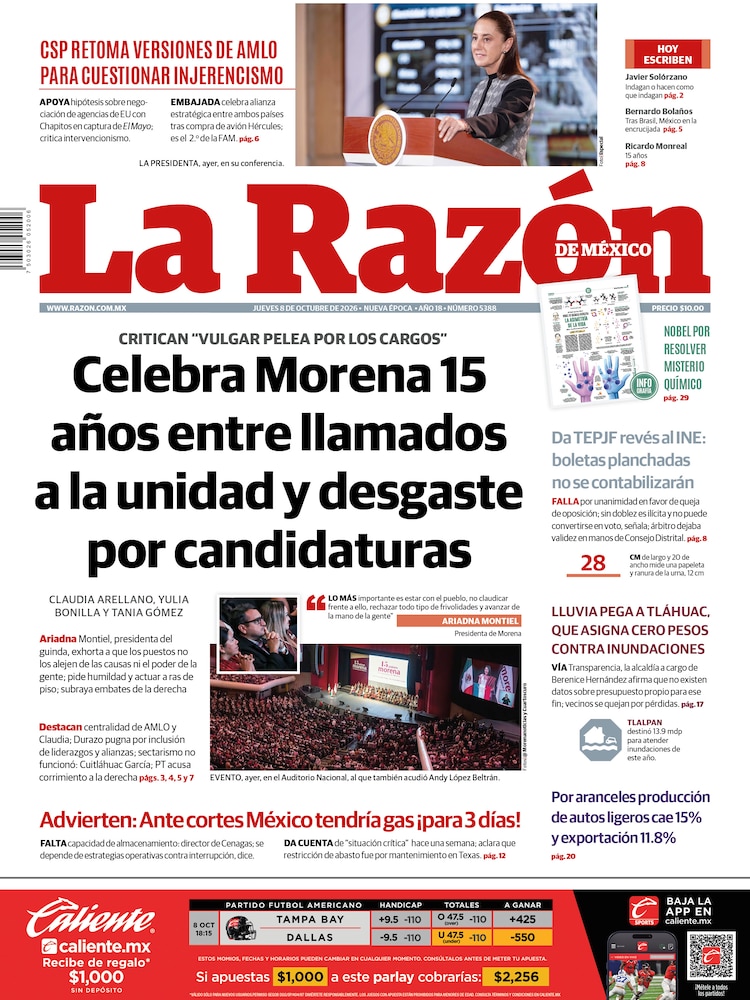 La Razón 08 octubre 2026