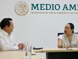 Díaz Mena y María Luisa Albores se reúnen para abordar el futuro ambiental de Yucatán.
