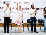 En la imagen la Presidenta Claudia Sheinbaum y el gobernador Américo Villarreal.
