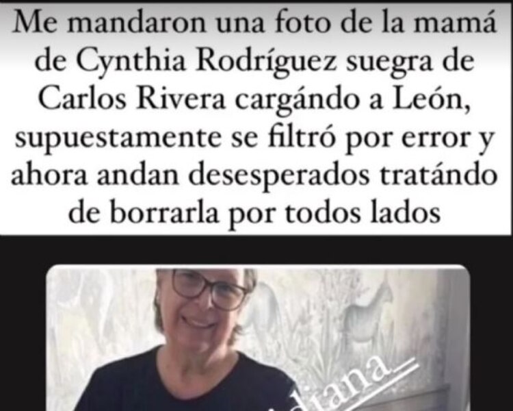 Filtran foto del hijo de Cynthia Rodríguez y Carlos Rivera