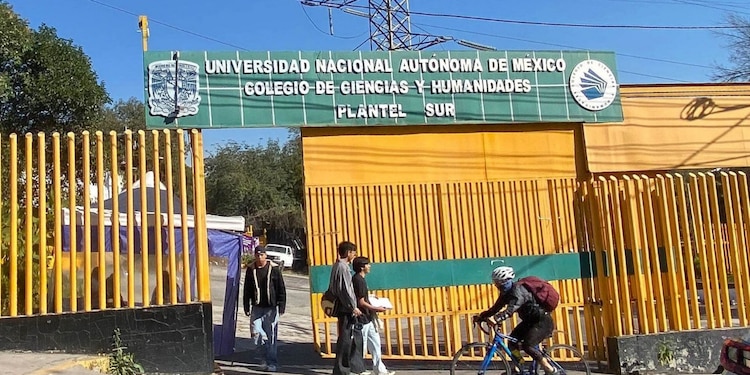 Aspecto del CCH Sur, uno de los bachilleratos de la UNAM.