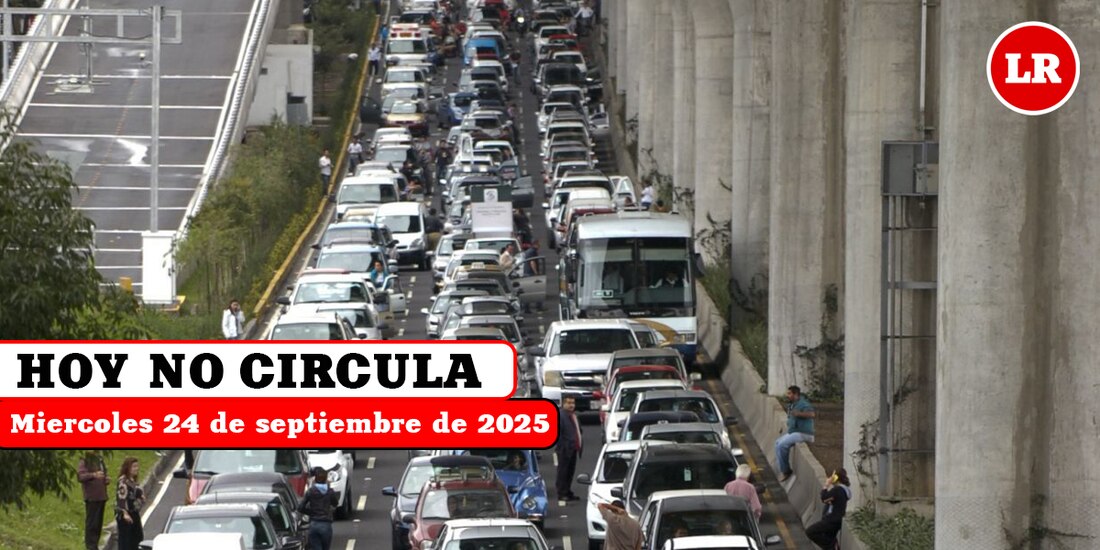 Revisa cómo aplica el Hoy No Circula este miércoles 24 de septiembre en la Ciudad de México y su zona conurbada.