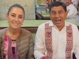 Claudia Sheinbaum se reunió con el gobernador electo de Oaxaca, Salomón Jara, previo a su conferencia en la UABJO.