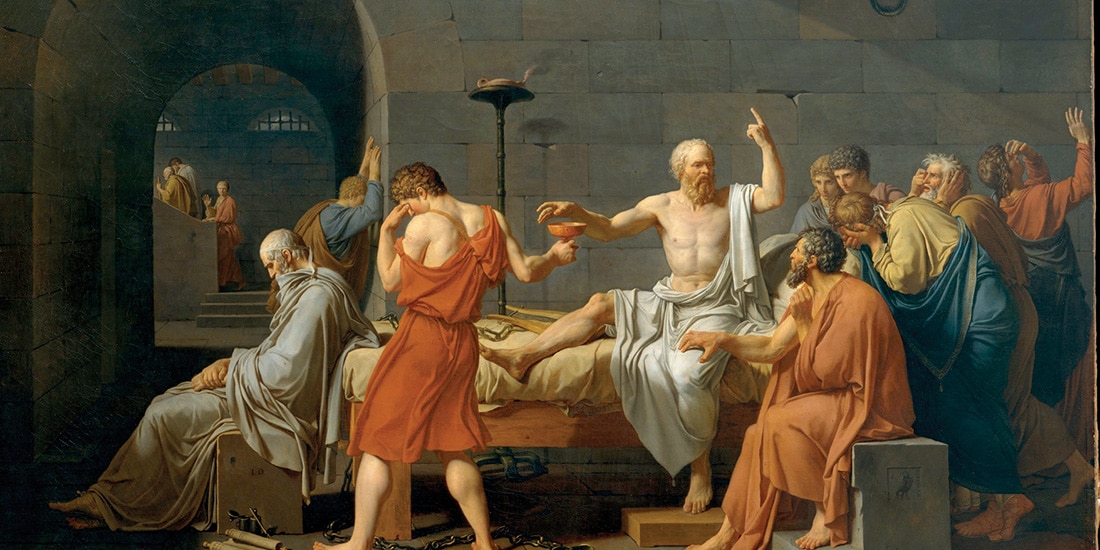 Jacques-Louis David, La muerte de Sócrates, 1787.