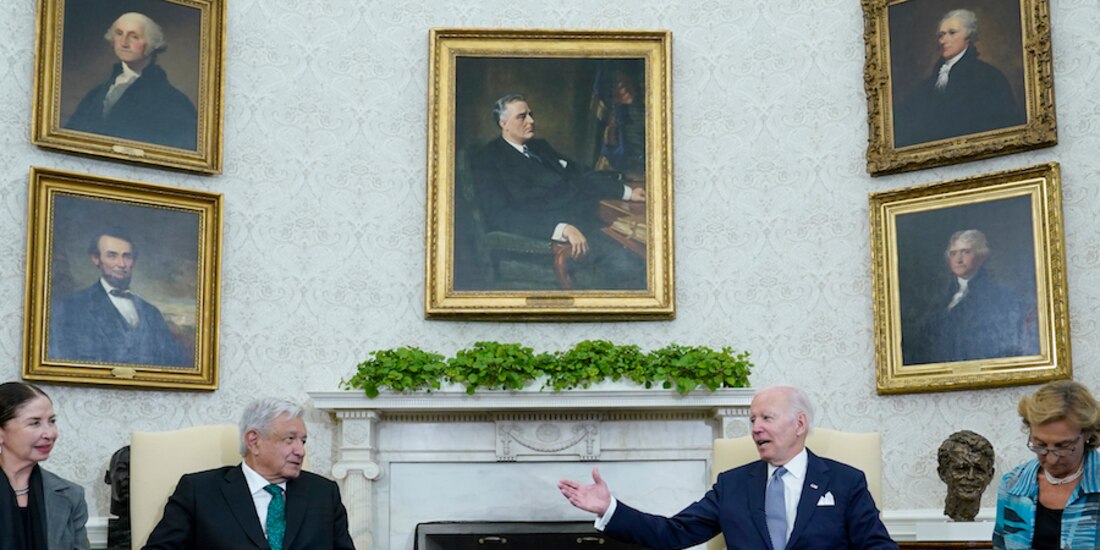 AMLO y Biden, durante la visita del mandatario a la Casa Blanca, el pasado 12 de julio.<br>*Esta columna expresa el punto de vista de su autor, no necesariamente de La Razón.<br>