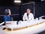 El gobernador de Tamaulipas, Américo Villarreal Anaya, durante el programa "Diálogos con Américo".