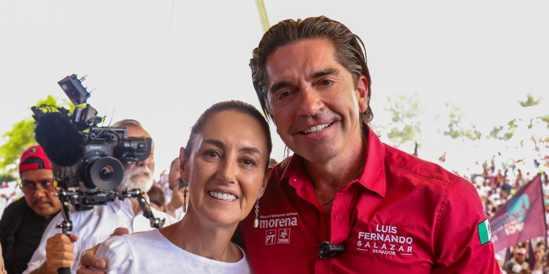 Claudia Sheinbaum y Luis Fernando Salazar.