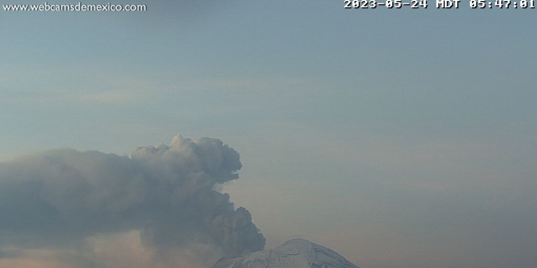 La Coordinación Nacional de Protección Civil (CNPC) informa que la alerta volcánica del Popocatépetl se mantiene en semáforo en Amarillo fase 3.