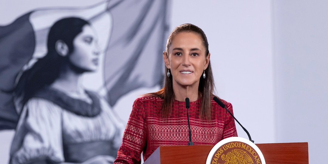 La Presidenta Claudia Sheinbaum Pardo durante su conferencia matutina el 13 de octubre de 2026.