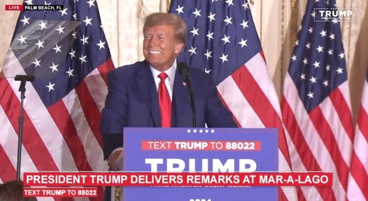 El expresidente de Estados Unidos, Donald Trump, reafirma que "no tengo duda que vamos a hacer grande al país"