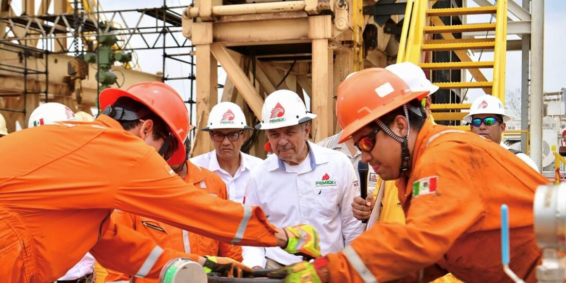 Producción petrolera en México.