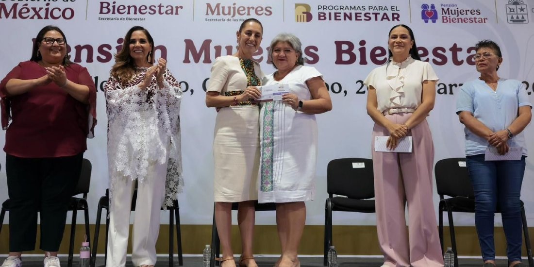 ‘Mujeres mayas son pioneras de los derechos de los pueblos indígenas’, afirma Sheinbaum.