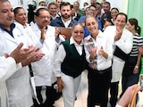 LA MANDATARIA, ayer, en Ciudad Madero, Tamaulipas