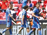 Jugadores de Cruz Azul después de su derrota contra Toluca, el pasado 12 de febrero.