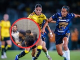 Aficionados agredieron a policías durante el Pumas vs América de la Liga MX Femenil.