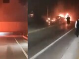 Reportan quema de vehículos en la autopista Durango-Mazatlán.