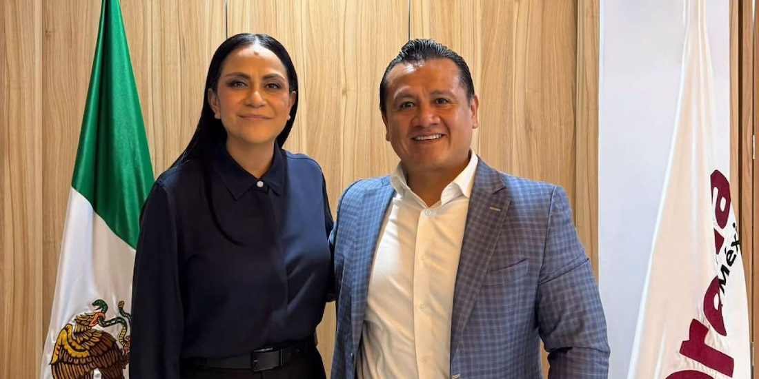 Carlos Torres Piña y Ariadna Montiel alistan revisión de estructuras de la 4T en Michoacán.