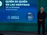 El Presidente Andrés Manuel López Obrador (AMLO) presentó la nueva sección "Quién es quién en las mentiras de la semana".