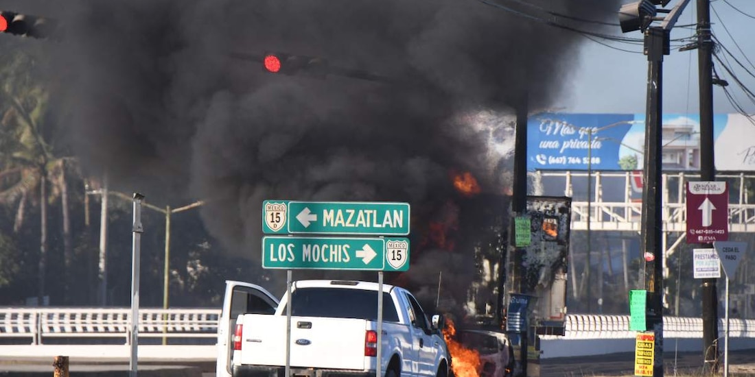 Imagen temática sobre actos violentos atribuidos al Cártel de Sinaloa.