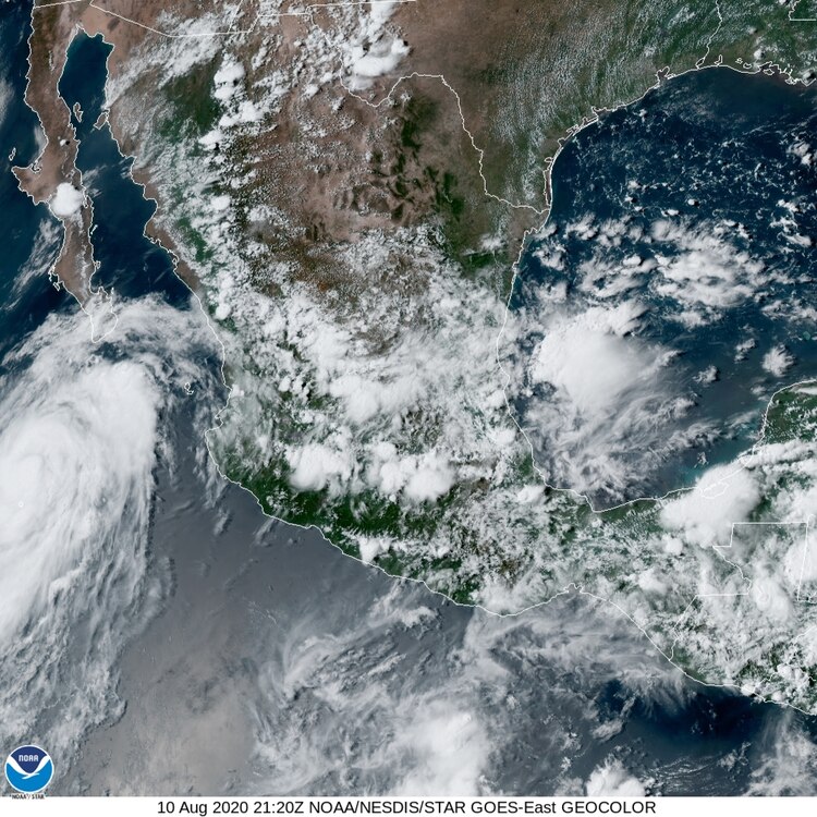 Imagen satelital del huracán 'Elida'