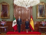 Claudia Sheinbaum recibe al rey Felipe VI en Palacio Nacional.