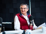 El gobernador de Tamaulipas, Américo Villarreal Anaya, durante el programa 'Diálogos con Américo', el 25 de octubre de 2026.