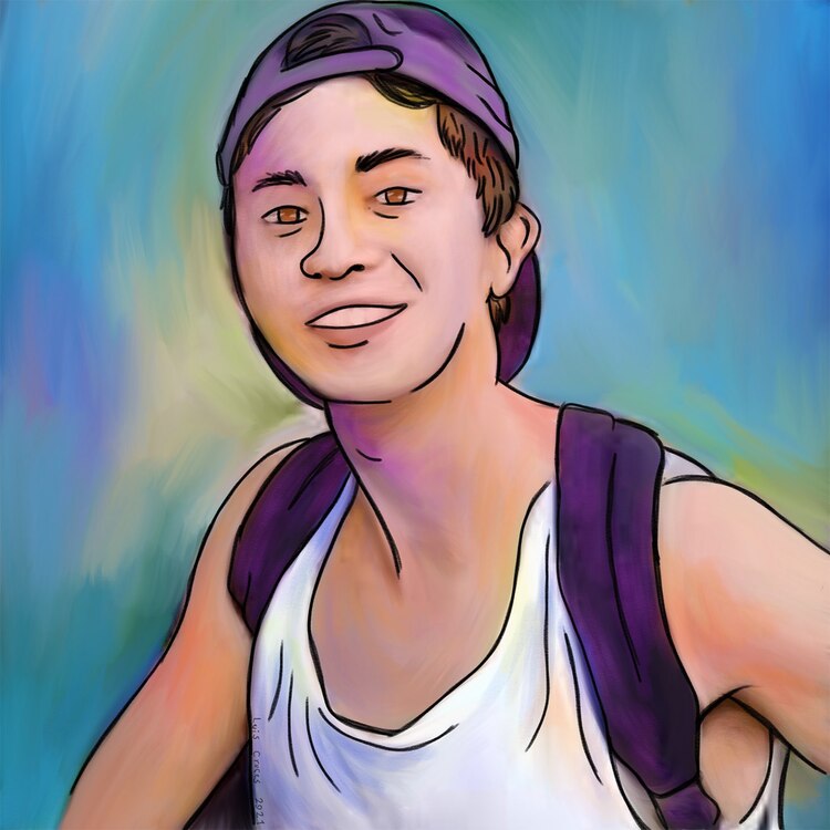 Retrato homenaje a José Eduardo Ravelo, joven asesinado por policías de Mérida.