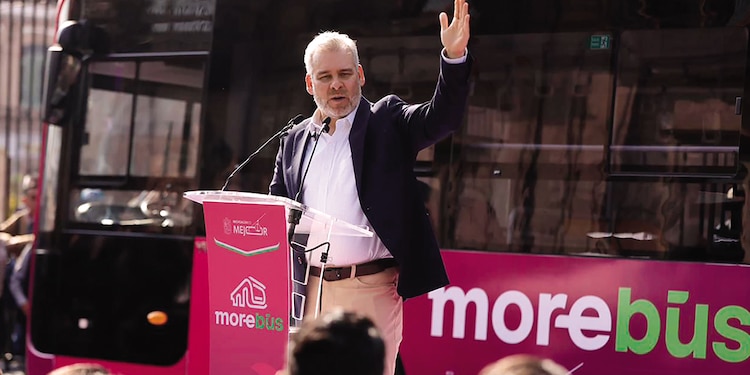 El mandatario de Michoacán, Alfredo Ramírez Bedolla, ayer.