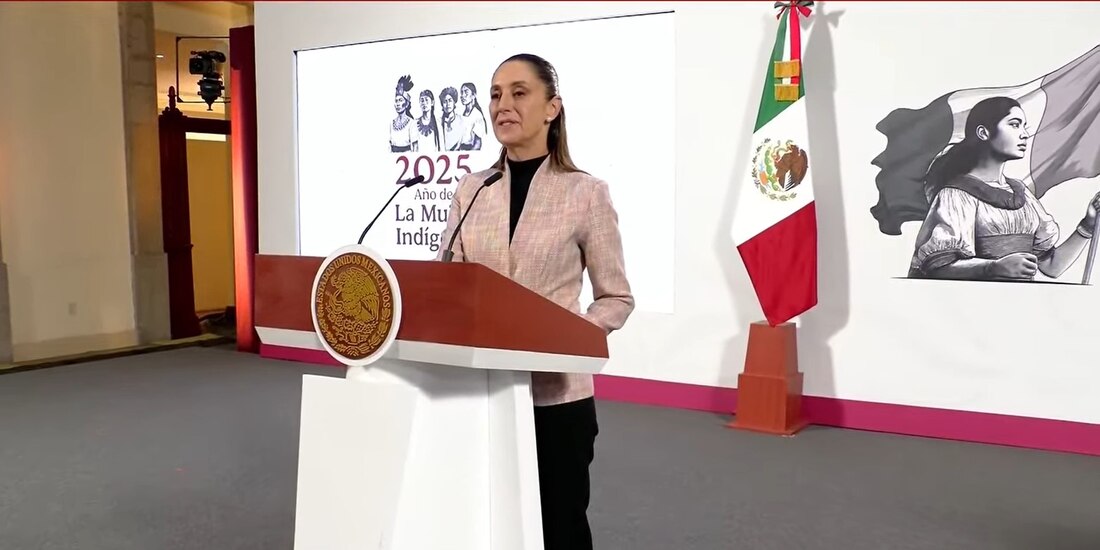 Claudia Sheinbaum, Presidenta de México, este martes en Palacio Nacional.