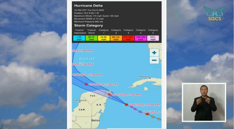 A las 10 de la noche, el huracán perdió fuerza para bajar a la categoría 3.