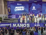 LA GOBERNADORA Libia Dennise, ayer, en la presentación del paquete de proyectos.