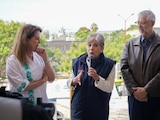 Alicia Bárcena Ibarra, secretaria de Medio Ambiente y Recursos Naturales durante la visita a Morelos